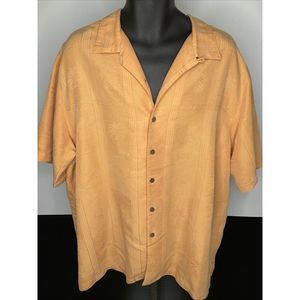 Caribbean MEN'S SOFT SHIRT MODAL MIX ORANGE FLORAL SUMMER SIZE XL